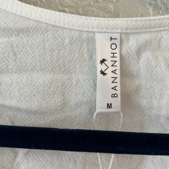 Bananhot X REVOLVE Tie Front Top in white - Picture 8 of 12